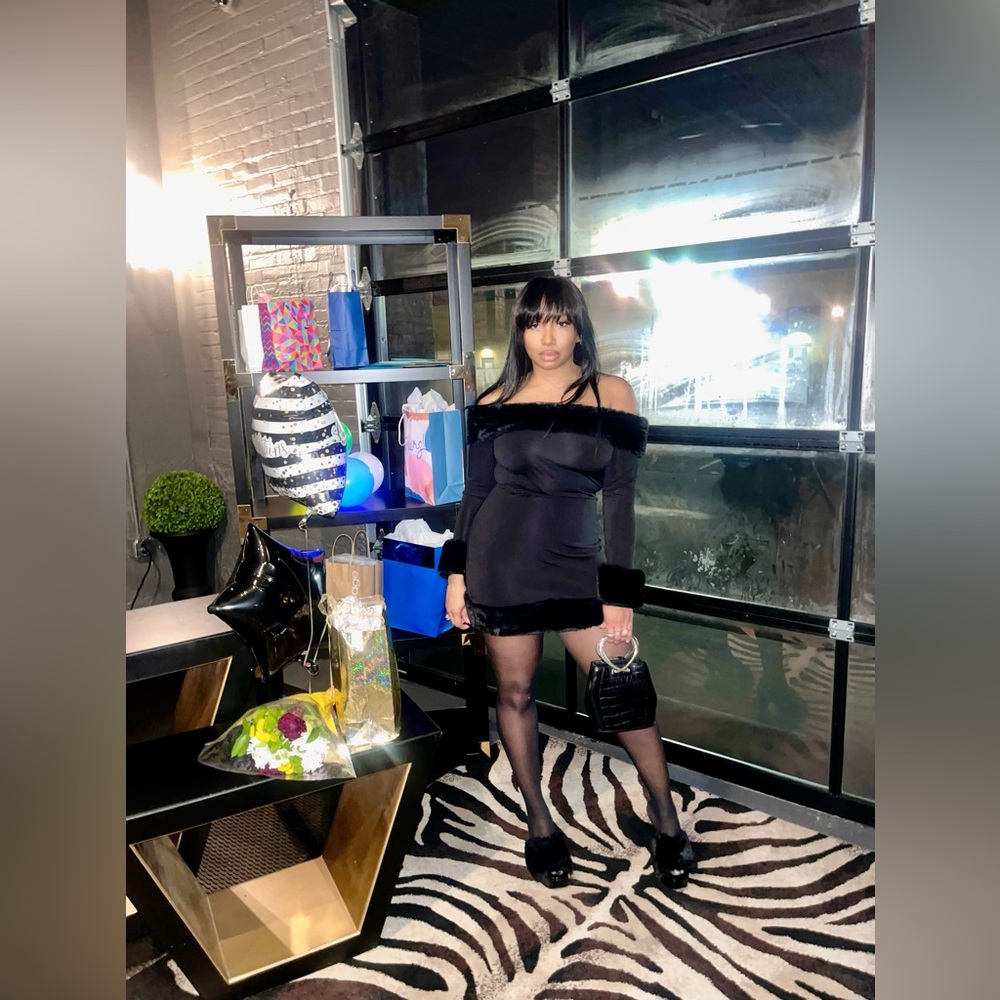 Elegant Black Off-Shoulder Dress